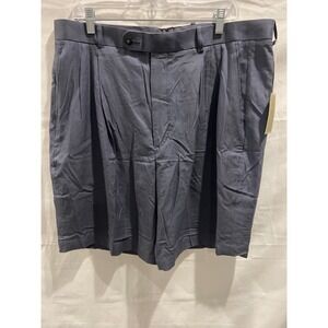 Chereskin Mens Double Fortys Twill Pleated Shorts Blue 38 NWT